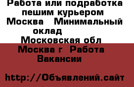 Работа или подработка пешим курьером, Москва › Минимальный оклад ­ 3 400 - Московская обл., Москва г. Работа » Вакансии   